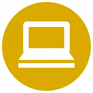 laptop icon gold