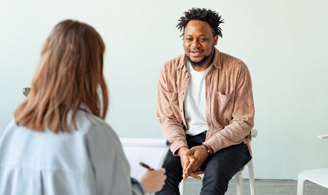 Man who is receiving eating disorder treatment from Alsana's day treatment program.