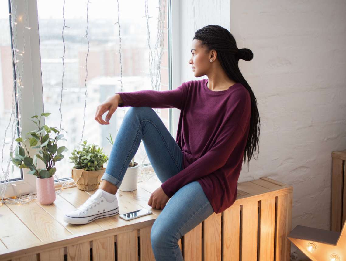 alsana day treatment looking out window