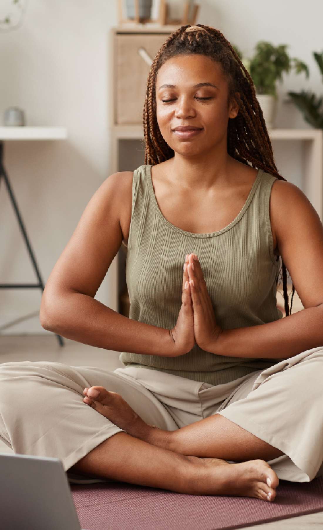 woman meditating