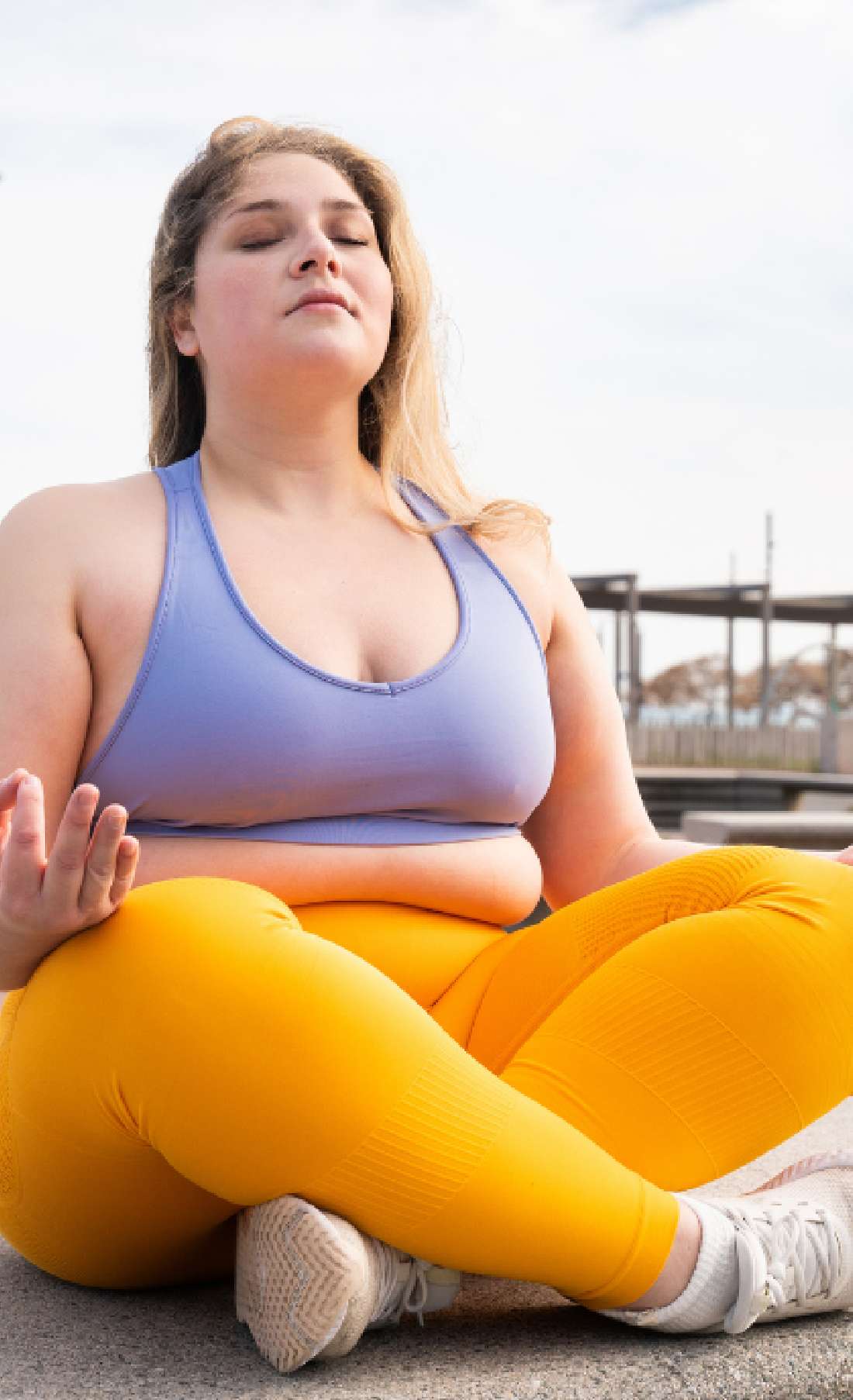 woman doing yoga