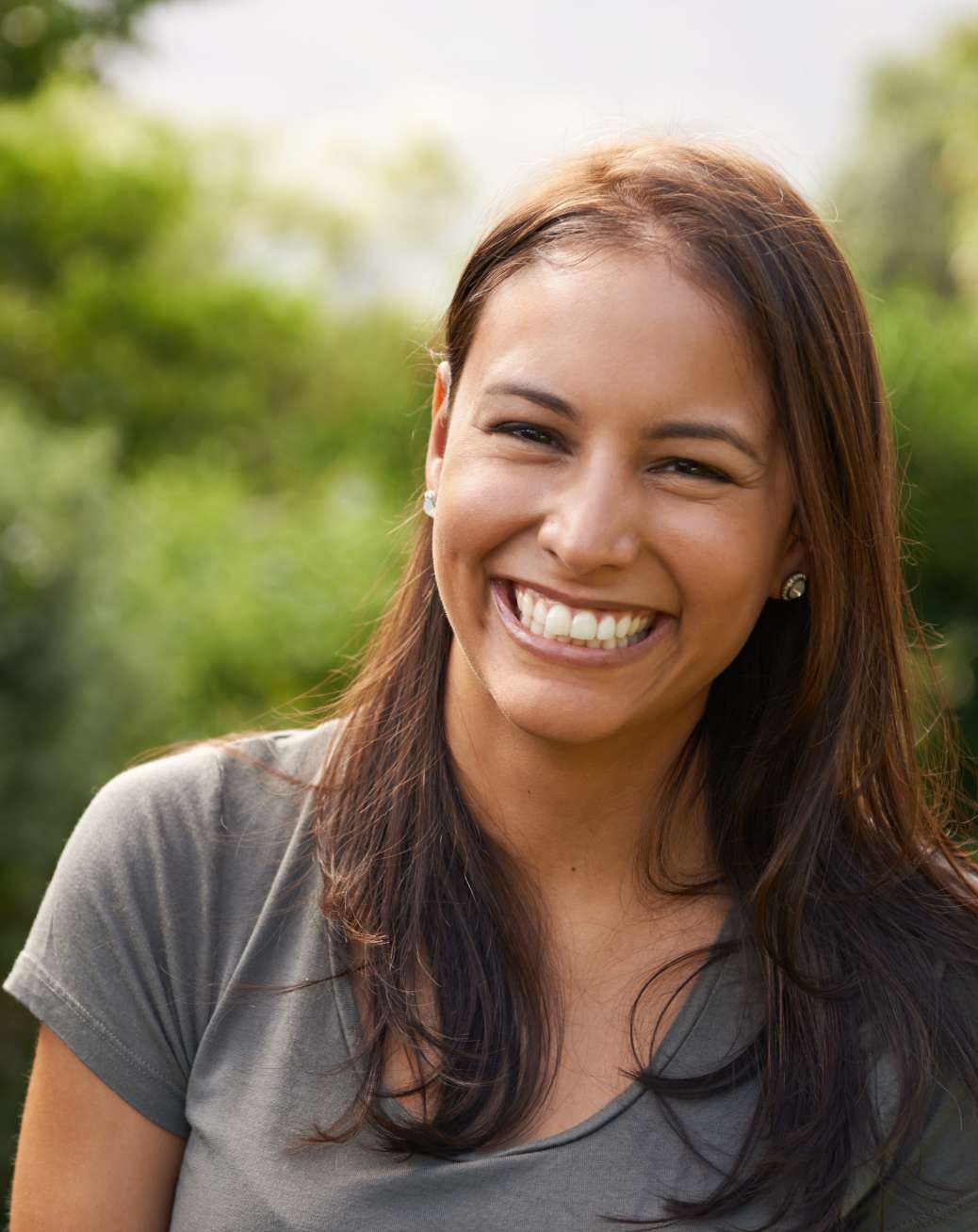 woman smiling